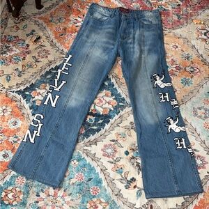 Heaven Sin flared jeans Sz 34 NWOT